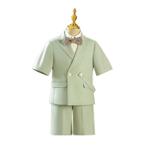 Boys dress 2024 new summer childrens host suit suit piano playing child model catwalk performance clothing