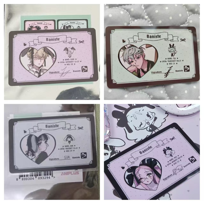 K-Pop Merchandise Around the Stage Setup: Korean Cafe Pop-Up Id Cards, Mizi, Sua, Till, Luka Small Cards, 2D Merchandise K-Pop Merchandise Around the Stage Setup: Korean Cafe Pop-Up Id Cards, Mizi, Sua, Till, Luka Small Cards, 2D Merchandise
