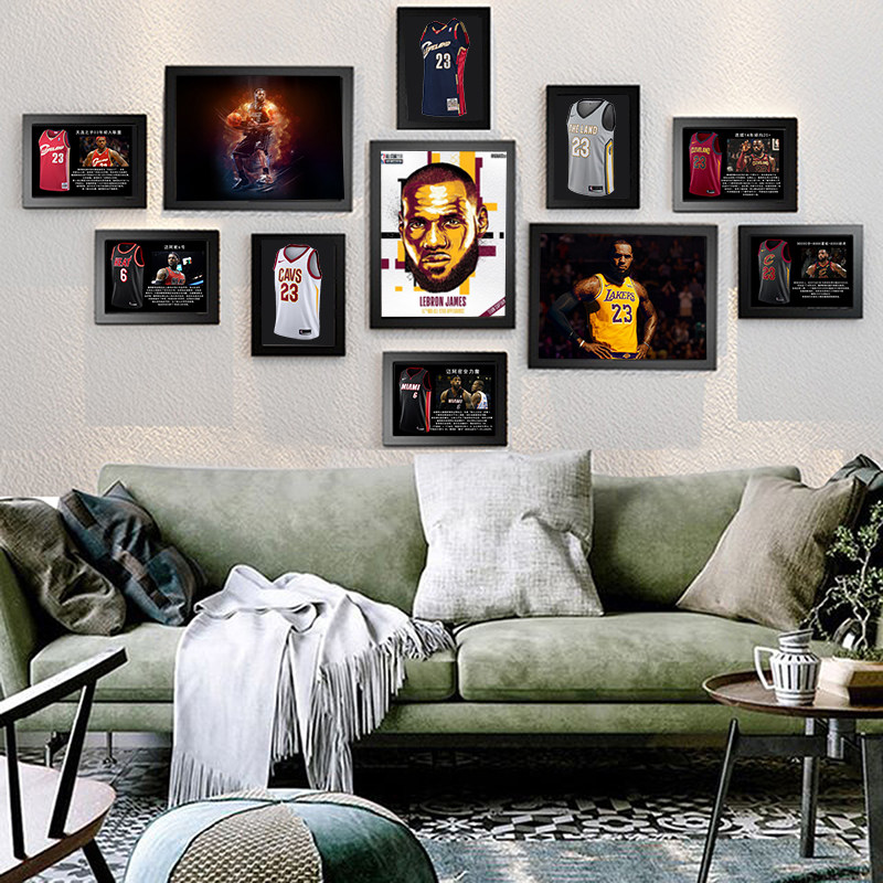 Lake Man 23 Basketball James Championship Jersey Memorial Practical Bedroom Photo Wall Photo Wall Photo wall Men's Gift
