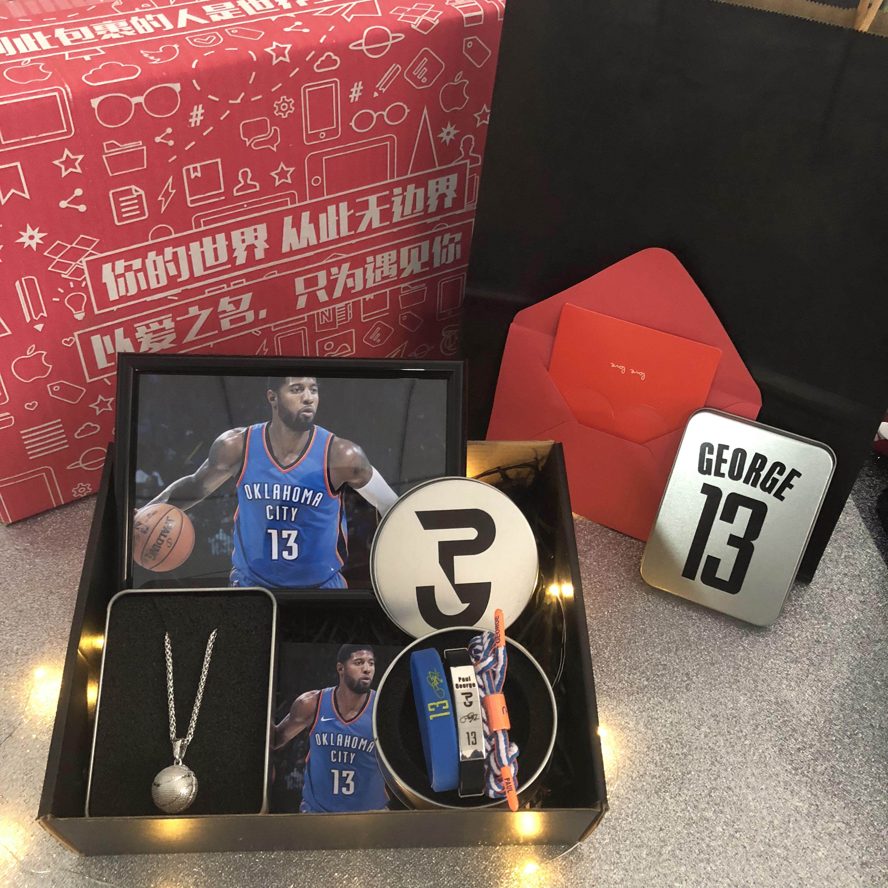 Thunderclav Laurenma ball Georgehand Ring fan Gift for the birthday gift Practical memorabilia for guys who love basketball