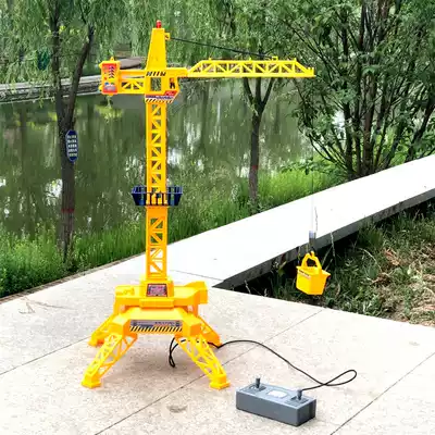 Electric remote control engineering car toy children's large tower crane crane wire control crane engineering crane crane toy