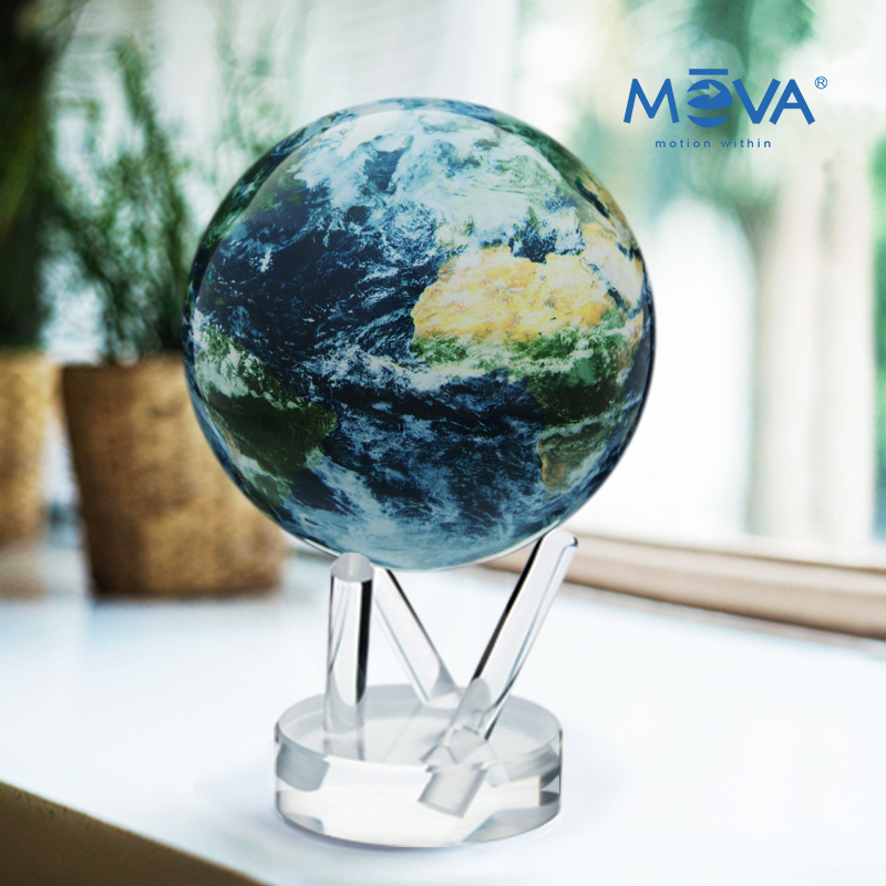 American mova light energy self-rotating satellite cloud library office decoration maglev Chinese size globe