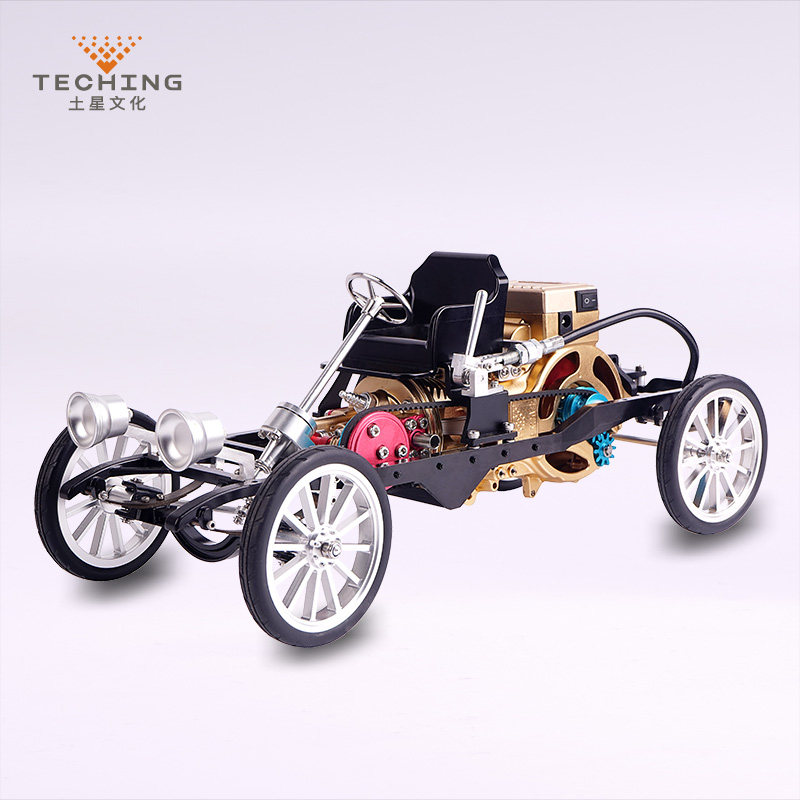 Saturn culture single-cylinder engine car DIY adult toy classic car metal assembly model mechanical assembly