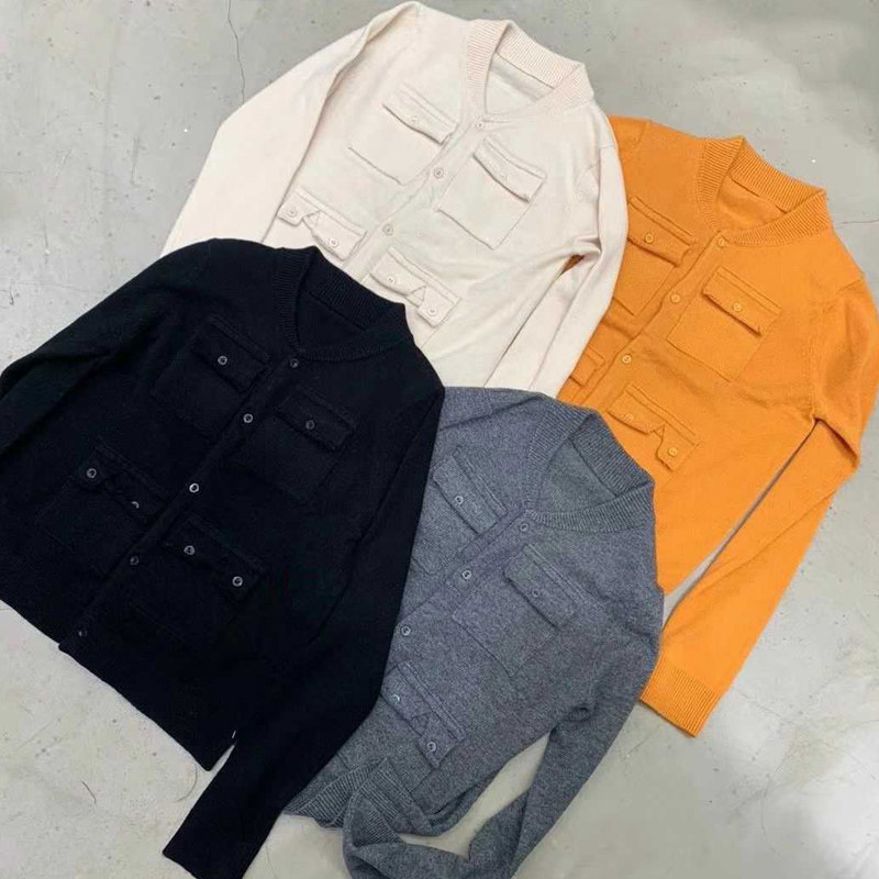 Orange jacket, woolen sweater, high-quality style