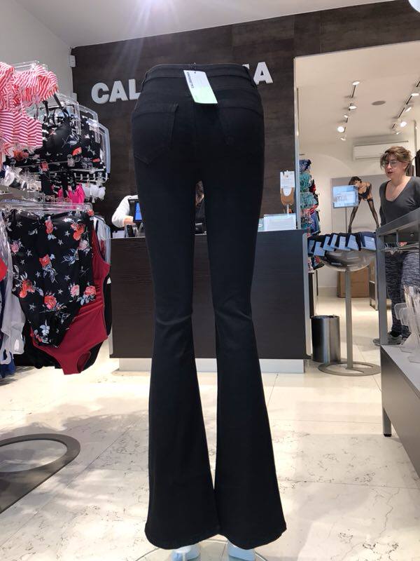 Демисезонные джинсы, базовые повседневные брюки, Италия, высокая талия, в обтяжку 