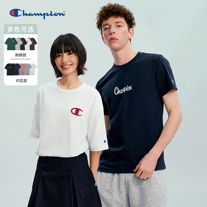Champion Logo Round Neck T-Shirt Champion Logo Round Neck T-Shirt
