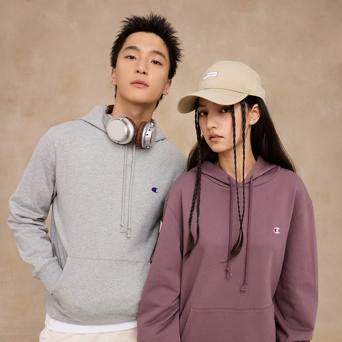 [Тот же стиль Wang Junkai] Чемпион Чемпион Пара толстая футболка для мужчин 25 Осень Новые Женщины с капюшоном. Мода Случай 𫔮