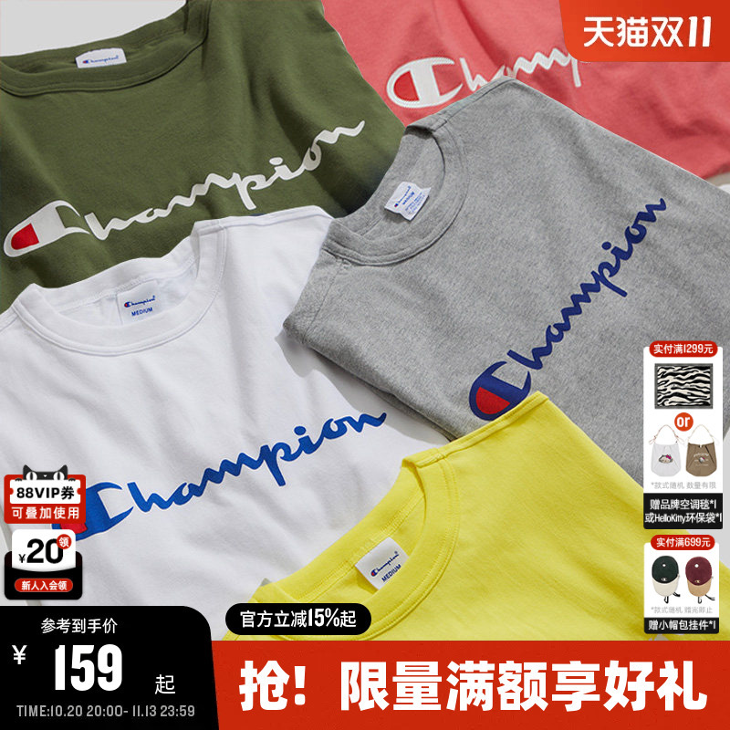 Champion Short-Sleeved T-Shirt for Men 2026 Summer Pure Cotton Casual Retro Dopamine Top for Women Loose and Trendy Champion Short-Sleeved T-Shirt for Men 2026 Summer Pure Cotton Casual Retro Dopamine Top for Women Loose and Trendy