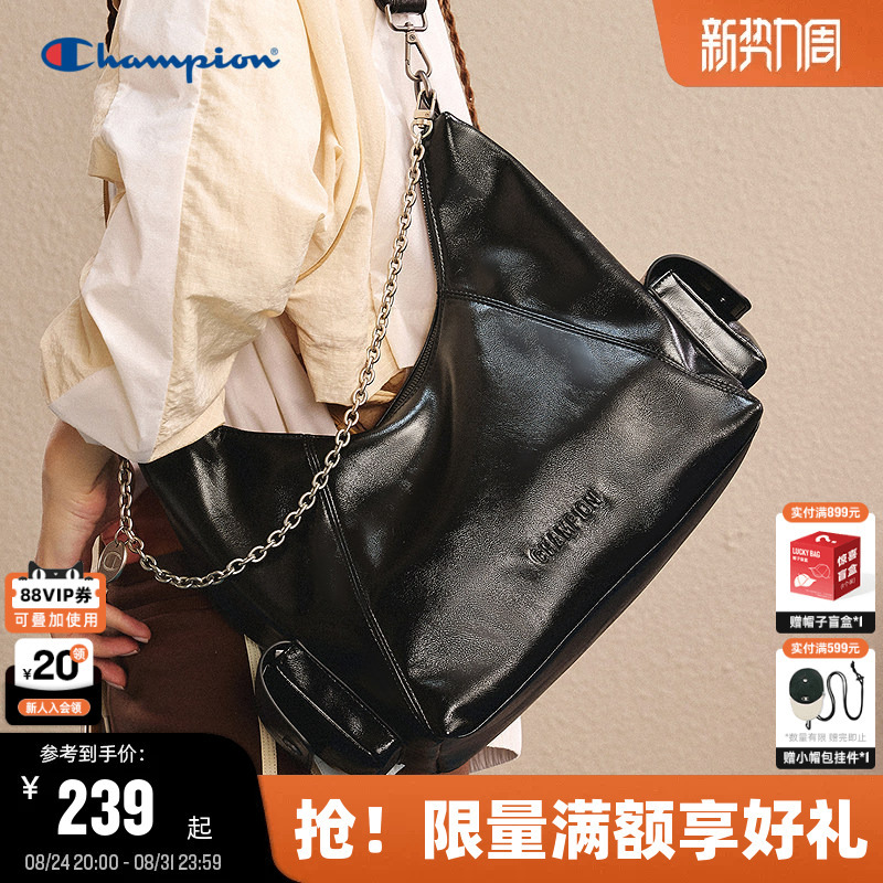 Champion Single Shoulder Bag 26 Autumn New Model Women's Motorcycle Bag Men's Chain Crossbody Bag Large Capacity Backpack Champion Single Shoulder Bag 26 Autumn New Model Women's Motorcycle Bag Men's Chain Crossbody Bag Large Capacity Backpack