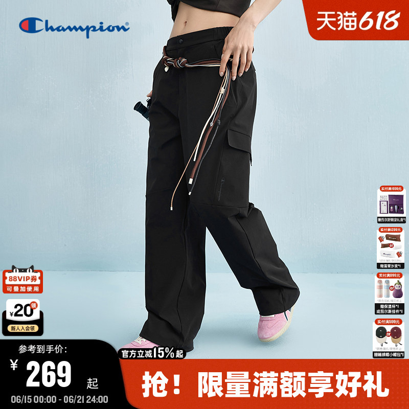 Champion Champion Pants Men's 25 Summer Casual Straight-Leg Cargo Pants Autumn Women's Simple Sports Style Dress Pants
