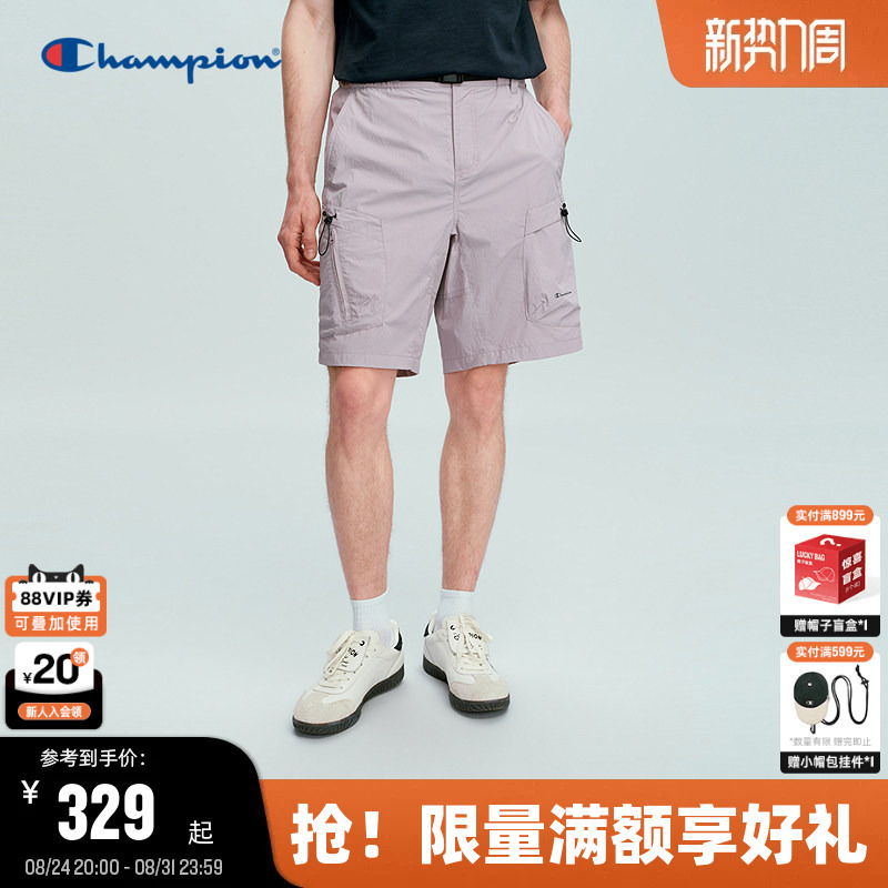 Champion Solid Color Shorts for Men 2026 Summer New Casual Loose Workwear Style Five-Point Shorts American Style Trendy