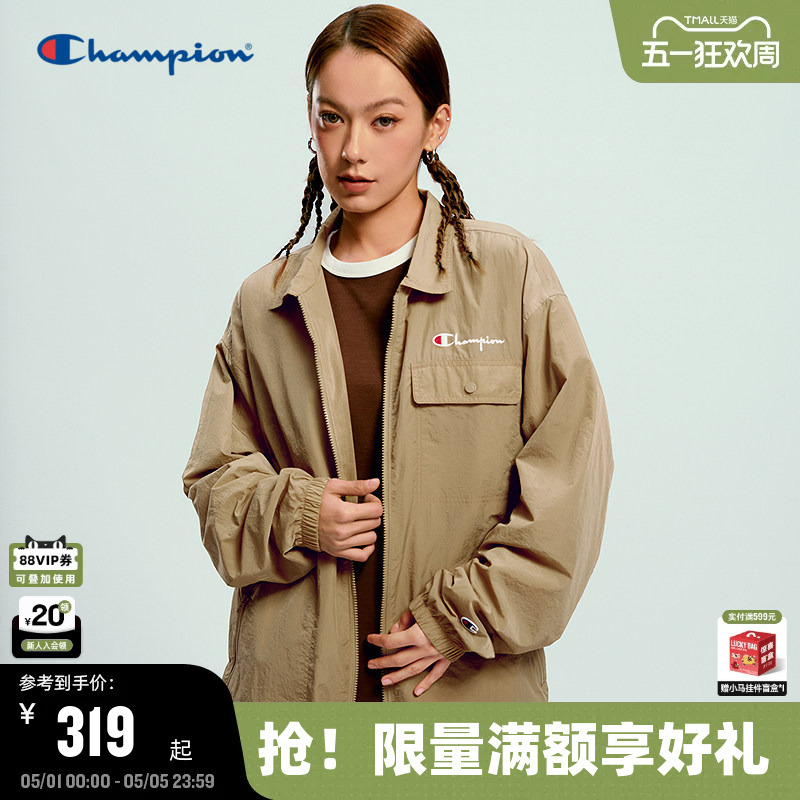 Champion Coach Jacket with Lapels 2026 Spring New American Style Couple Outdoor Sports Soft Shell Jacket