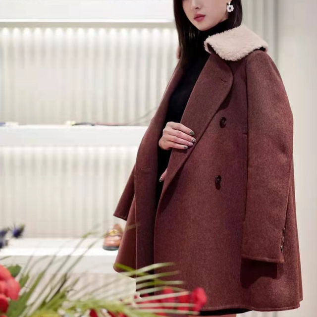 Xiaohe Women's 21 winter new wool cashmere mid-length two-sided woolen coat mid-length coat 6212V2011201