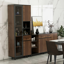 Nordic luxury food side cabinet wine cabinet integrated wall to top combination modern simple glass door custom shelf Bowl