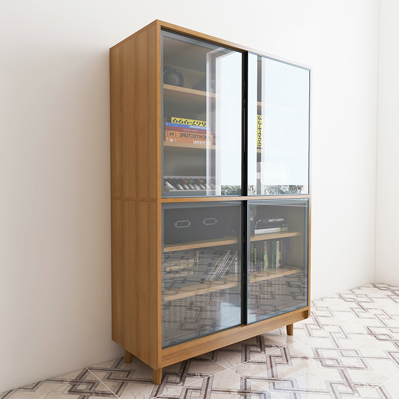 Custom Dining Cabinet Wine Cabinet Composition Glass Ramen Living-room Containing Lockers Subtea Water Cabinet Solid Wood Composite