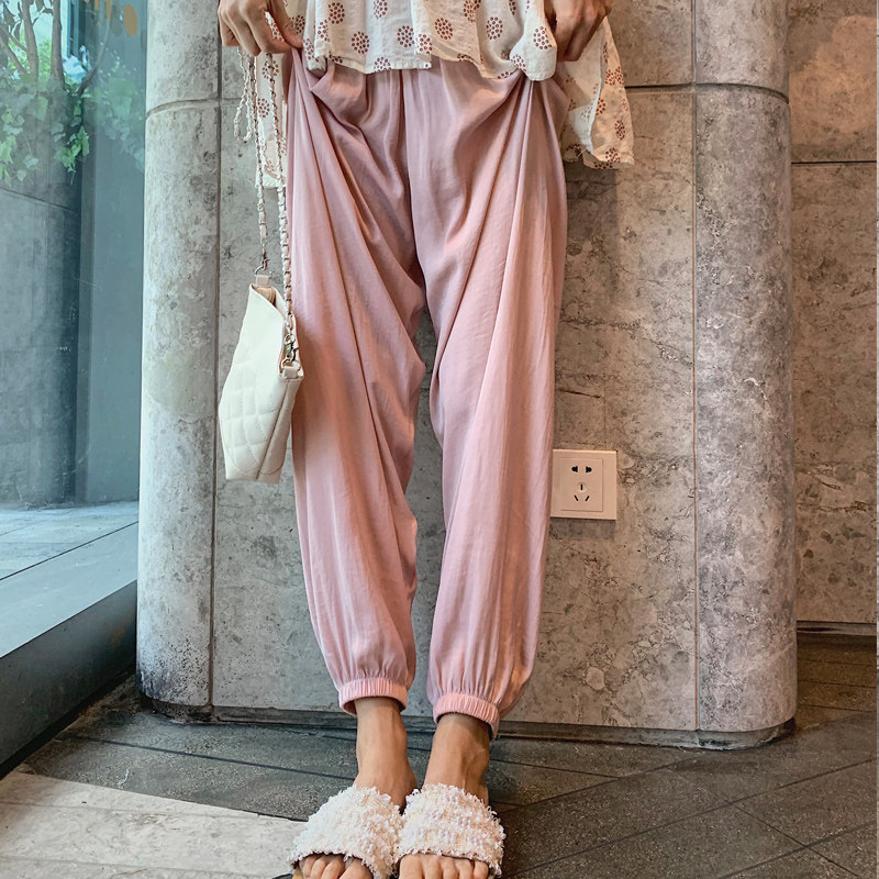 Pregnant Woman Pants Summer Pregnant Woman Pants Spring Summer Clothes Slim Fit Outside Wearing Fashion Loose Broadlegged Pants Snow Spinning Summer Light Cage Pants