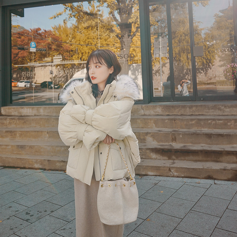 Down cotton jacket women short 2020 winter New Korean version of loose bf port wind cotton coat small man bread suit