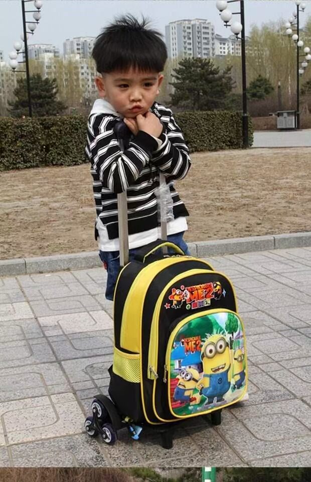 Ba lô mới 1-3-6 bé trai và bé gái đeo ba lô hộp tay leo lên với ba vòng sáu đòn bẩy sử dụng kép của trẻ em balo chong gu cho be tieu hoc