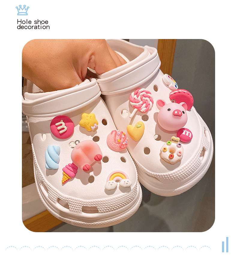 Обувная застежка 星黛露可爱crocs洞洞鞋扣适配diy配件鞋扣装饰品卡扣鞋子配饰鞋花 Others