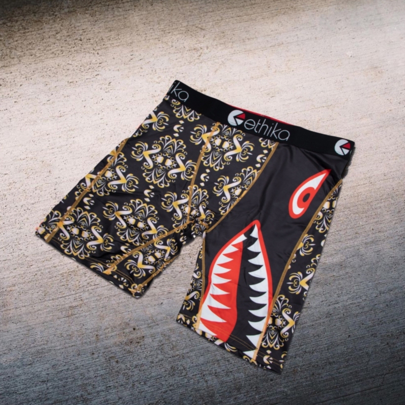 Ethika American-Style Underwear, Fashionable and Niche, Graffiti, Cool, Breathable, Sweat-Absorbent, Personalized Print, Anti-Wear Polyester Fabric