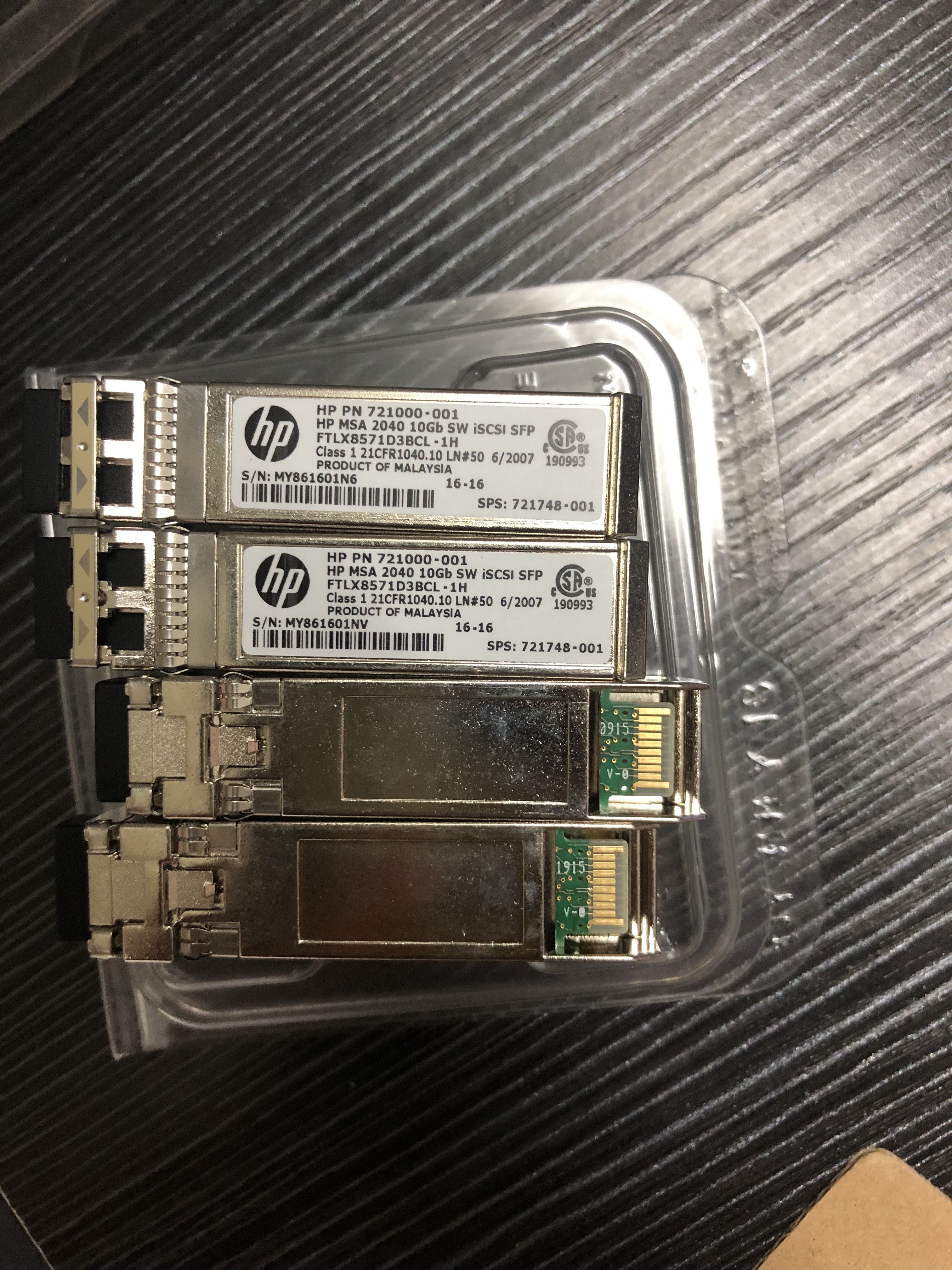 HP MSA 2040 10Gb SW iSCSI SFP 4個セット HP MSA 2040 10Gb SW iSCSI