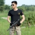 Mùa hè quân đội fan trang phục ngắn tay đồng phục quân đội cotton chặt chẽ áo thun nam Commando lĩnh vực đào tạo áo thun thể chất - Những người đam mê quân sự hàng may mặc / sản phẩm quạt quân đội bộ quần áo rằn ri Những người đam mê quân sự hàng may mặc / sản phẩm quạt quân đội