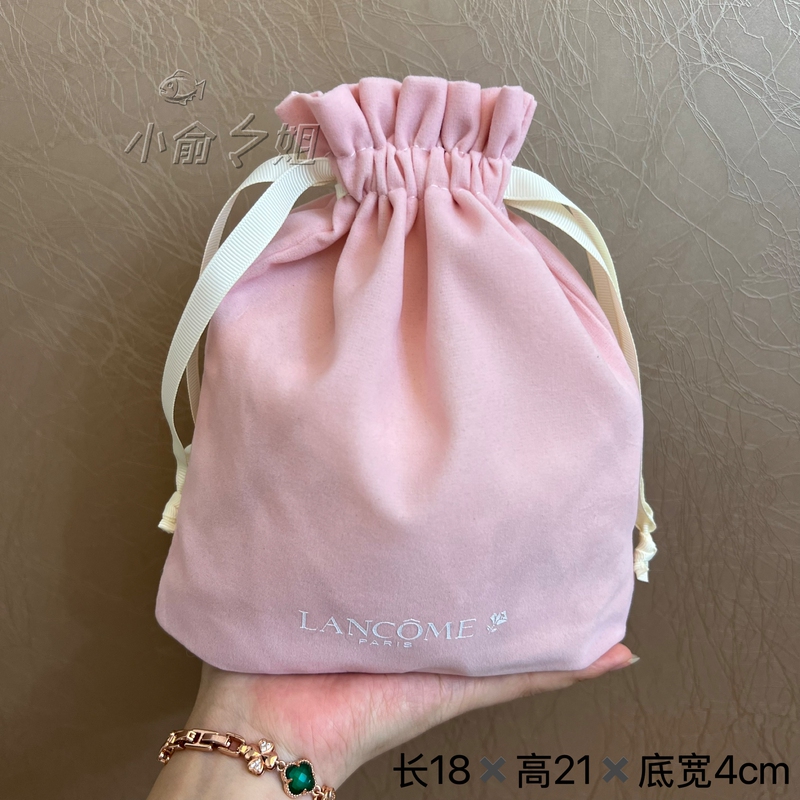 Pink Flocked Drawstring Pouch Cosmetic Bag Storage Bag Lipstick Coin Purse Can Be Carried by Hand Pink Flocked Drawstring Pouch Cosmetic Bag Storage Bag Lipstick Coin Purse Can Be Carried by Hand