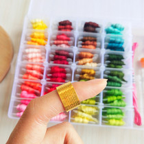 Embroidery sewing DIY hand tool gold ring thimble finger sleeve thimbler needle and thread accessories