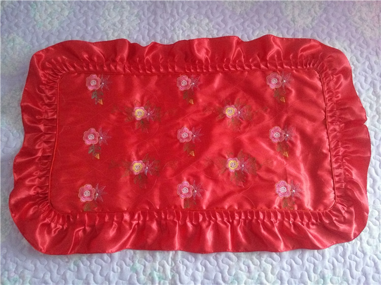 Vintage satin thêu gối bay ký túc xá đơn gối đặt gối cưới quà tặng satin mềm - Gối trường hợp gối ôm cho trẻ sơ sinh