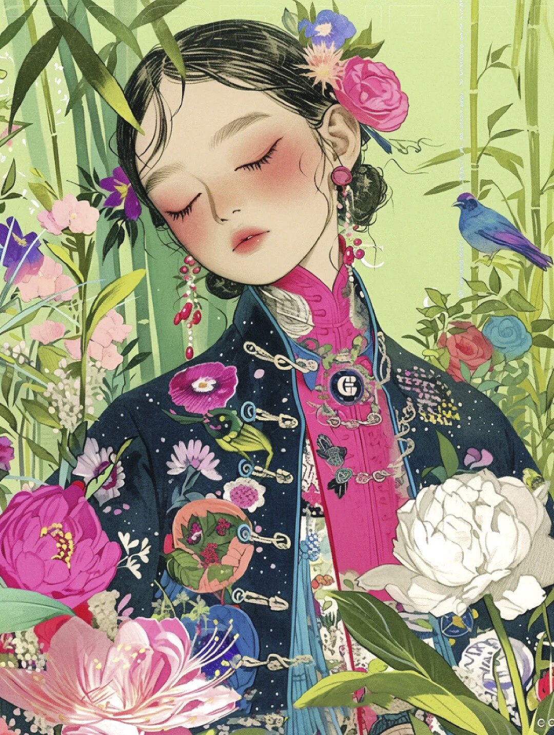 南江子 原创旗袍穿搭