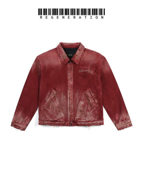 Regen Zone 25Fw Siau Hundred Handmade Ruby Rivets Washed Workwear Jacket