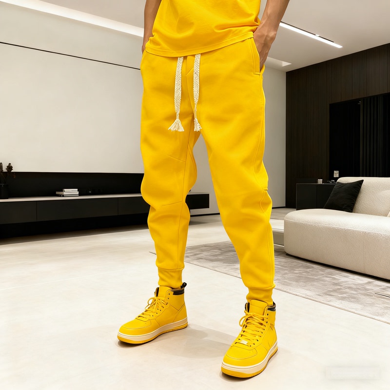 Yellow Sweatpants for Men, New Autumn and Winter Style, Loose Fit, Versatile, Trendy, Fashionable, Jogger Casual Pants, Aerobics Group Purchase, Fitness Pants Yellow Sweatpants for Men, New Autumn and Winter Style, Loose Fit, Versatile, Trendy, Fashionable, Jogger Casual Pants, Aerobics Group Purchase, Fitness Pants