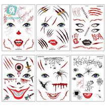 Halloween face tattoo stickers individuality makeup ball Sticker