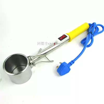 Qiansheng melting tin pot Straight handle portable soldering pot melting tin furnace 260w360w melting lead furnace tin scraper