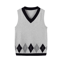 Eaton Gide College Wind V Leads Boys Knitted Vest Children Sweater