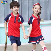 Kindergarten garden clothes summer suit New school uniforms for primary and secondary school students Class clothes Childrens spring and autumn sportswear