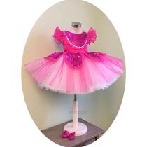 New childrens sequin princess dress performance tutu Kindergarten students June 1 performance Xiaohe style dance suit