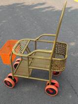 Rattan rattan cart Childrens lightweight double stroller Old Beijing Bamboo cart Twin Bamboo Teng stroller