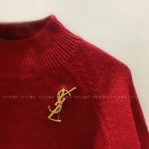 (Clearance brooch regardless of men and women) SLY letter brooch personality pin suit sweater jacket corsage retro