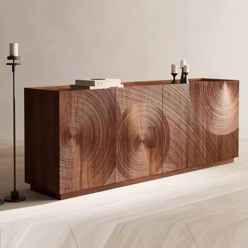 Italian-Style Light Luxury North American Black Walnut Sideboard, Hand-Carved Solid Wood Storage Cabinet for Entryway, Wall-Mounted Living Room Storage Cabinet Italian-Style Light Luxury North American Black Walnut Sideboard, Hand-Carved Solid Wood Storage Cabinet for Entryway, Wall-Mounted Living Room Storage Cabinet