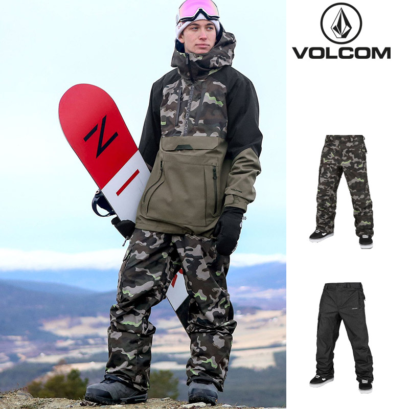 2021 Diamond VOLCOM men's tide pants US Ski Park loose straight tube waterproof breathable ski pants