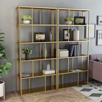 Nordic Wrought iron book wall cabinet Decorative screen partition Living room Floor-to-ceiling office Balcony Multi-layer storage storage bookshelf