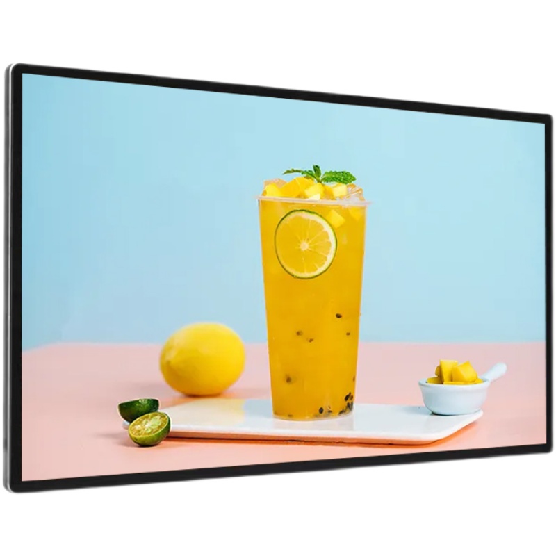 18 5 32 43 50 55 65 inch wall-mounted high-definition advertising machine milk tea shop smart LCD touch screen