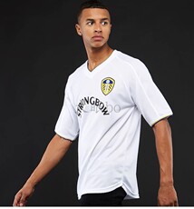 Футбольная форма 掌柜推荐复古短袖足球衣服leeds united利兹列斯联2001