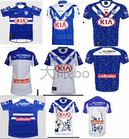 NRL благоприятный отзыв Bulldogs CCC Rugby Jersey тонкий толстая регби служить короткий рукав по версии болельщиков