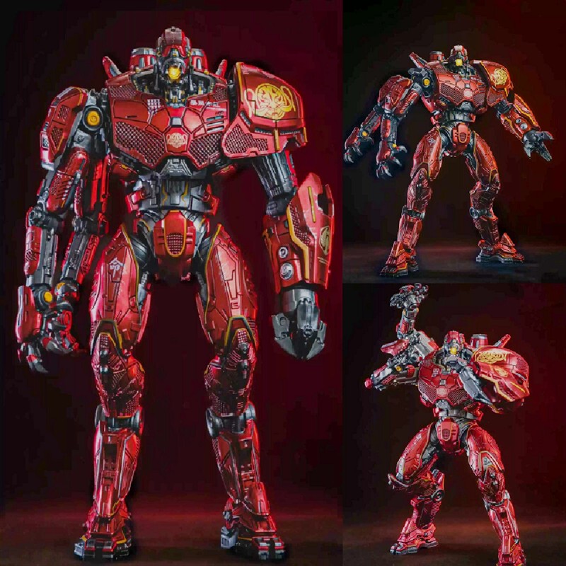 Pacific Rim Storm Red Chinese Mecha Heavy Machine Form Alloy Glowing Revenge Wanderer Model Toy