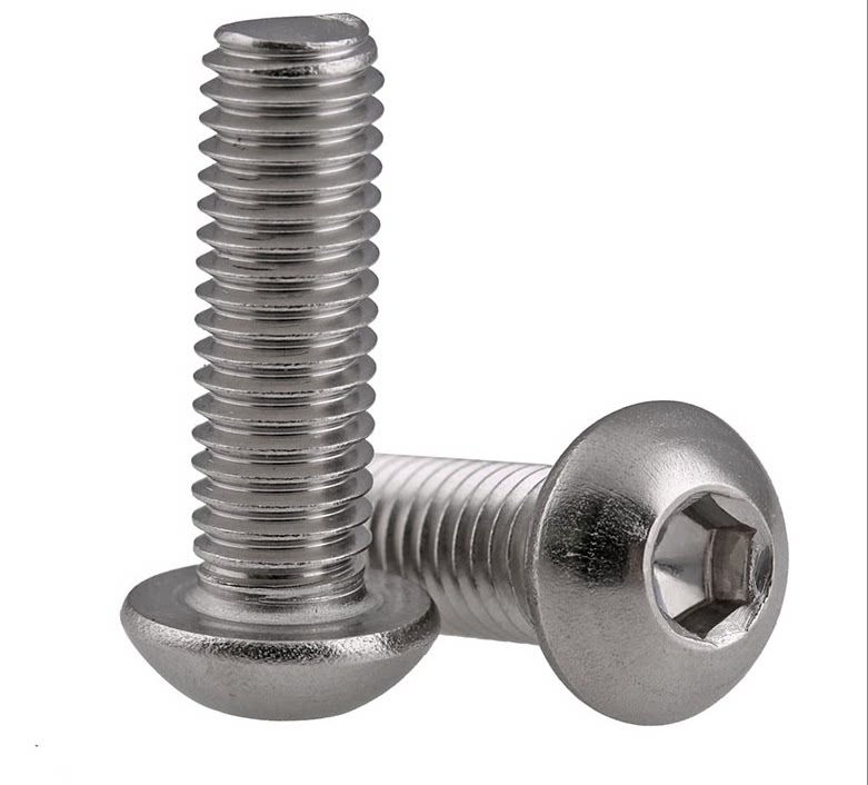 British Stainless Steel Semi-circle Head Inner Hexagon 304 Round Head Inner Hexagon head 3 16-24 * 1 4