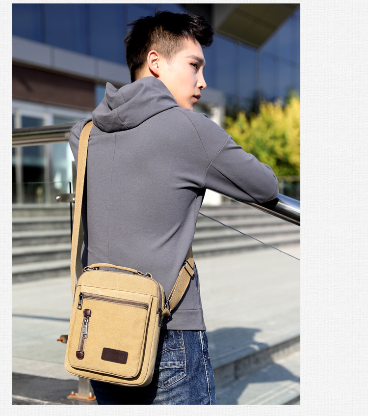 Phiên bản tiếng Hàn của túi đeo vai nam Messenger túi xách dọc retro túi xách nam kinh doanh túi vải ba lô giản dị túi xách furla