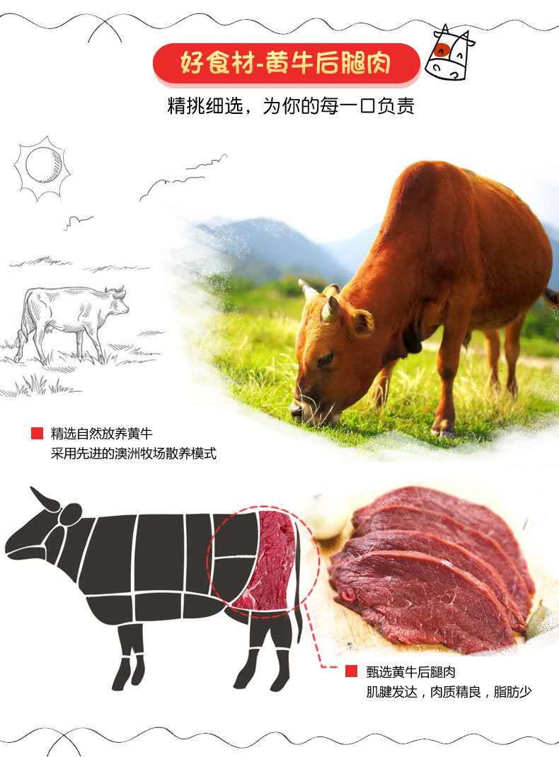 内蒙古特产手撕风干牛肉片250g