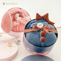 moodbox full moon newborn supplies Baby gift box Newborn baby spring and summer plush warm out cloak